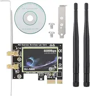 XUMIUZIY Desktop Wireless Network Card,Advanced 11N Technology,Supports Two Working Frequency Bands of 2.4 GHz and 5 GHz for SU-N600 PCI-E Desktop Computer High Speed Wireless Network Card for Windows