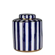 [Florabelle Living] Lilli Stripe Blue & White Jar Large