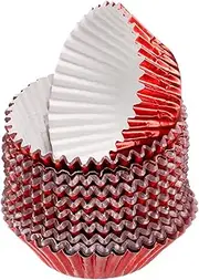 uxcell 400 Count Red Foil Muffins Cupcake Liners Standard Size Metallic Baking Cups Wrappers Greaseproof for Party Wedding Birthday