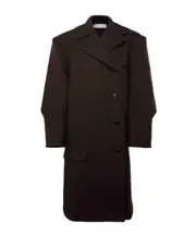 turn-up cuff coat UK8,UK6 brown