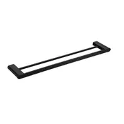 Azzurra 800mm Matte Black 19 Series Double Towel Rail
