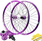 Road Bike Wheelset Disc Brake Bicycle Wheelset,Thru Axle 26 27.5 29 Inch Aluminum Alloy Road Bike Wheelset Front 2 Rear 4 Bearings for 8-12S Cassette Wheelset(29inch)