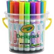 CRAYOLA DESKPACK ULTRA-CLEAN WASHABLE BROAD LINE MARKERS 32 Assorted Bright Colors