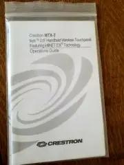 CRESTRON MTX-3 HANDHELD WIRELESS TOUCHPANEL OPERATION GUIDE NEW ISYS 2.8