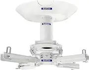 QualGear Pro-AV QG-KIT-CA-3IN-W Projector Mount Kit Accessory Single Joist Ceiling Adapter, 3" 1.5", White