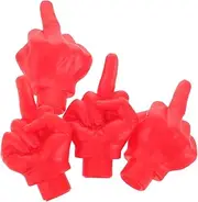 MOLUCKFU 4pcs Stem Caps Funny Finger Design Easy Installation Durable Covers for Cars Suvs Bikes Trucks Motorcycles Replacement Valve Cap Accessories