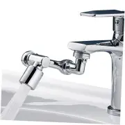 1080°Swivel Faucet Extender, Sink Water Faucet Aerator Extension Silver-1080°