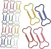 DOITOOL 50 Pcs Bone Shape Paper Clips Metal Clips for Bookmarking Organizing Files and Fun Office Supplies Unique Design for and Notebook Use
