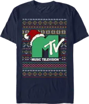 Logo Faux Ugly Christmas Sweater MTV T-Shirt