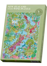 Water & Wines New Zealand Wine Map Jigsaw Puzzle, Puzzle, 100 Pieces