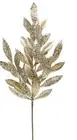 Bay Leaf Spray Gold Glitter Christmas Tree Trimming Home Decoration 18" Length