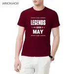 HOT 百搭經典 LEGENDS ARE BORN IN MAY 印花短袖原宿品牌衣服男士T恤 MLFMOH99CJKP