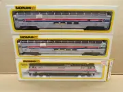VINTAGE BACHMANN AMTRAK E60CP LOCO & 2 FULL DOMED PASSENGER CARS ~ NEW OLD STOCK