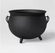 Large Black Metal Cauldron