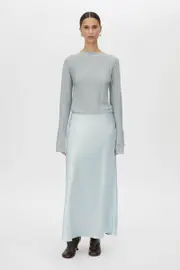 Chimera Midi Skirt in Misty Blue - CAMILLA AND MARC® C&M