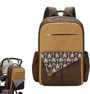 Diaper Bag Backpack For Dad | Two Layers Mommy Backpack Diaper Bag | Large Capacity Waterproof Travel Tote With Charging Port Multi-function