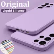 Liquid Silicone Case For Samsung S22 Plus S21 S20 A52 A70 Wrist Strap Soft Cover