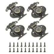 4 Pcs Hasp Clasp Latch Lock, 46 x 38mm Decorative Retro Toggle Latch, Bronze