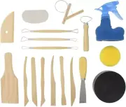 Polymer Clay Tools, Wooden Clay Sculpting Tools Sculpture Kit - Pottery Tools