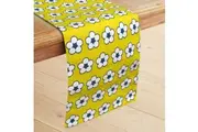 100% Cotton Printed Table Runner Cotton Bud Yellow
