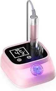 ANBEISTEE Professional 45000 RPM Electric Nail Drill, Portable Nail File Kit for Any Manicure, Pedicure, Acrylic Nails Gel Polishing Removing, Designed for Salon, Home, Gift Giving, Pink