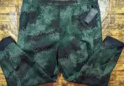 AND1 Fleece Cargo Pant Mountain View Basketball Pant Size 3XL Slim Camo Green