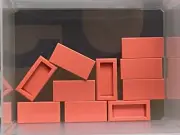LEGO Parts - Coral Tile 1 x 2 w Groove - No 3069b - QTY 10