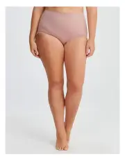 [Taking Shape] No Visible Panty Line Micro Full Briefs 2 Pack in Rosewood