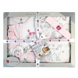 【菲斯質感生活購物】美國Elegant kids彌月禮盒-粉色 彌月禮盒 嬰兒裝 嬰兒手套 嬰兒襪子