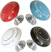 HOMSFOU 4 Pcs Toilet Press Replacement Button Handle Small Knob Metal