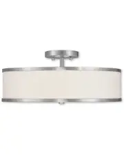 Livex Park Ridge 3-Light Brushed Nickel Ceiling Mount