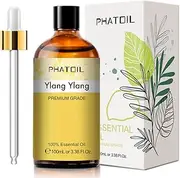PHATOIL 100ML Ylang Ylang Essential Oil, Premium Essential Oils for Diffuser, Humidifier, 3.38fl.oz Scented Oils for Soap, Candle Making