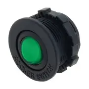 Hulk 4x4 Rocker Switch Green LED 12V to suit Flush & Surface Mount Hous 12V Only 16A - HU6619G