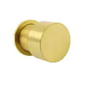 Brushed Gold Round Knob Turn Around Shower Hot Cold Mixer Tap Valve Ceramic Cartridge