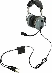 UFQ A28 Delux Gray Color Great ANR Aviation Headset Active Noise Reduction-Compare with Rugged Air RA950 BUT UFQ A28 with Mp3 Input Bose Grade Hi-Fi Sound for Music and Free with a Headset Bag