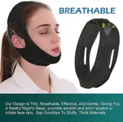 Sztxj 1 Piece Effective Anti Snoring Chinstrap Anti Snoring Chin Strap Anti Snoring Device Black