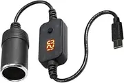 Car Type C Converter Cable - Portable Car Transformer Cable, Car Charger Adapter Socket for Mobile Phones, Tablets, Laptops