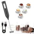 Min Milk Frother Usb Rechargeable 3-Speed Foam Maker Egg Beater Whisk Mixer New