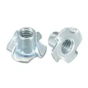 20Pcs 1/4"-20 4 Pronged Tee Nut T-Nut For Rock Climbing Hold Wood Cabinetry
