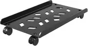 ﻿CPU Holder CPU Steel Rolling Stand, Mobile PC Tower Cart with Locking Caster Wheels, Ventilated Floor CPU Holder for Home Office PC Tower Stand(Black)