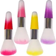 Ipetboom 4pcs Nail Cleaning Brushes Powder Brush for Makeup Nail Dust Removal Lightweight and Durable Manicure Tools for Household Use