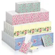 50 Pcs Travel Tissue Packs Floral Individual Tissue Packs Tea Party Pocket Ti...