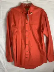 NWT Cabela’s Shirt Men's Medium Orange Outfitter Series Outdoors Workwear