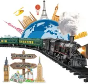 Electric Train Sets for Boys Girls Metal Alloy Christmas Trains Toys Steam Locom