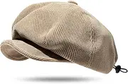 [Croogo] Men's Newsboy Cap with Snap Button Baker Boy Beret Hat for Women Golf Flat Caps Applejack Gatsby Collection Ivy Hats