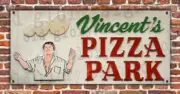 VINCENT'S PIZZA PARK sign banner Legendary PITTSBURGH Shop bar restaurant BEER