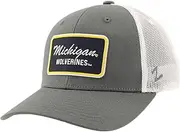 ZHATS Standard NCAA Officially Licensed Snapback Hat Big Rig Patch Gray White Brick
