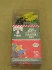 Christmas LED String Color Lights 10-ct Strings Indoor, Requires 2 AA Batteries