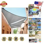 Durable 5' x 6' x 7.8' Grey Triangle Shade Sail - Waterproof & UV Resistant