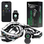 Electric Scooter Lock, Smart Bike Chain Lock Heavy Duty Anti-Theft, Fingerpri...